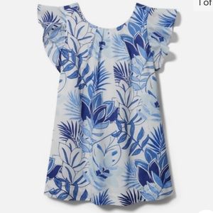 Janie and Jack tropical floral ruffle dress